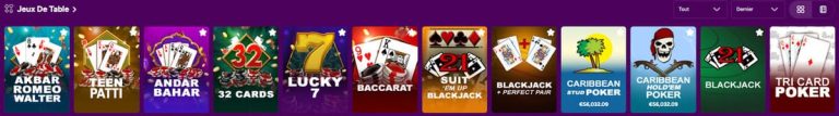 Majestic Slots Casino jeux table